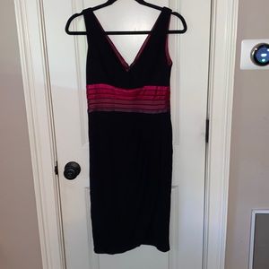 Kay Unger Black with pink dress in a size 4